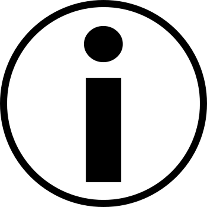 Circle containing the letter 'i'